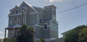 Three-story beach house